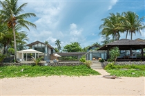 View of villa from beach